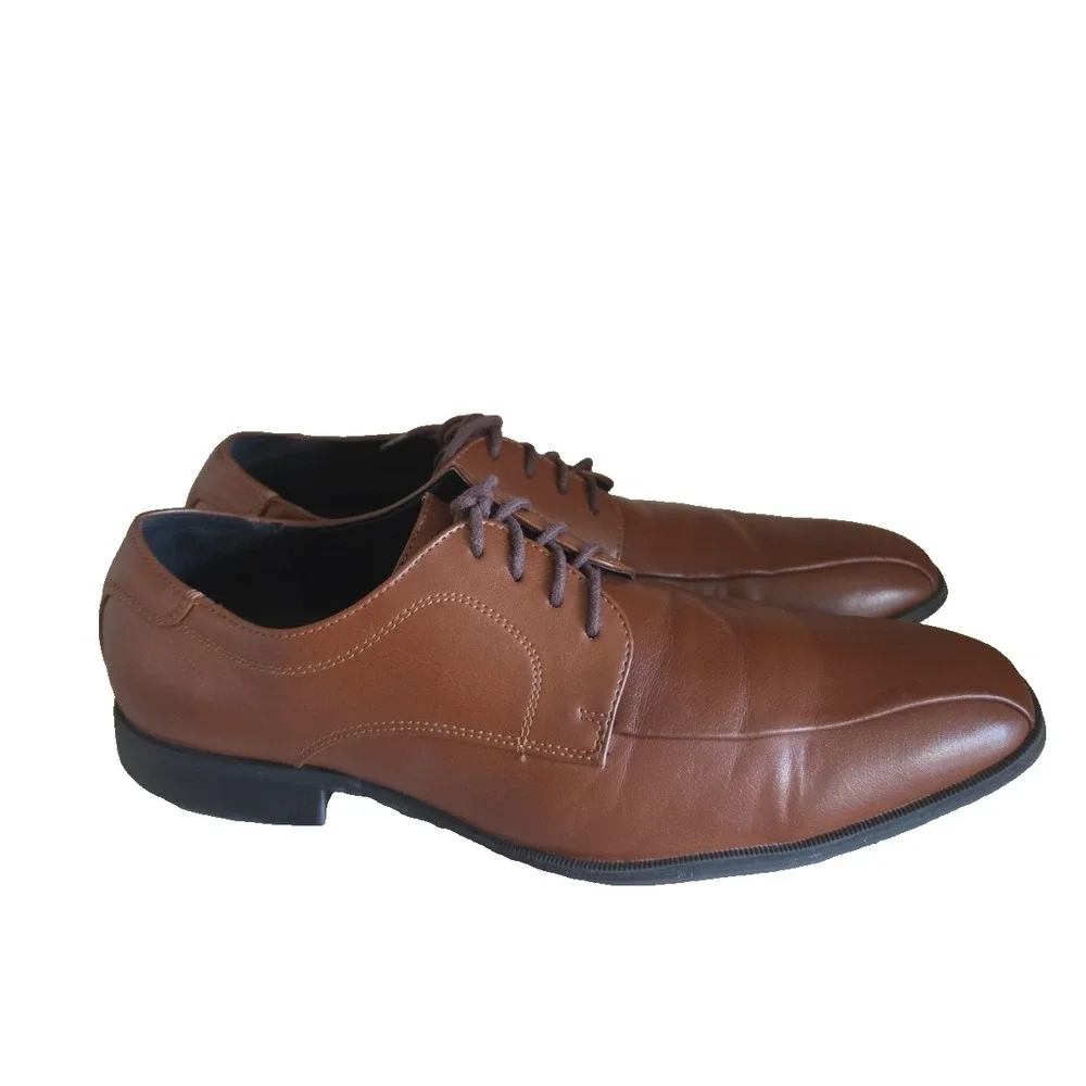 Alfani Seth Men's Brown Lace Up Dress Shoes Size 10.5M Casual Oxford